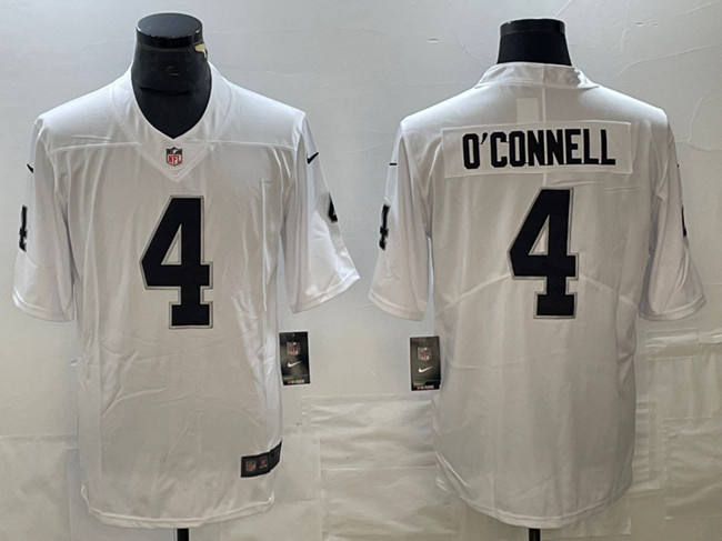 Men's Las Vegas Raiders #4 Aidan O'Connell White Vapor Untouchable Stitched Football Jersey